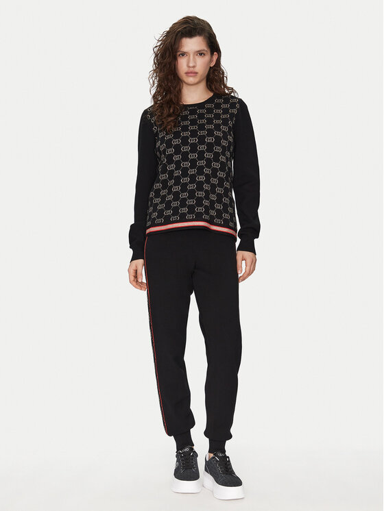 Liu Jo Sport Liu Jo Sport Πουλόβερ TF4228 MS63L Μαύρο Regular Fit
