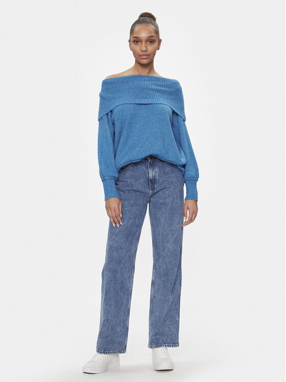 ONLY ONLY Пуловер 15306541 Син Relaxed Fit