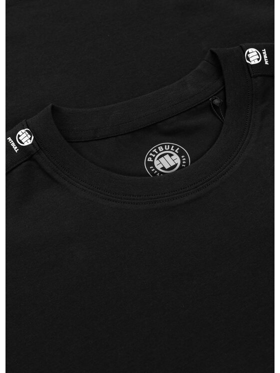 PITBULL PITBULL T-Shirt Koszulka męska TAPE NUGGET L Czarny Regular Fit