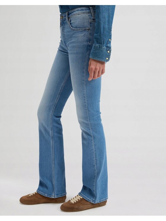 Lee Lee Jeansy Breese Boot Niebieski Bootcut Fit