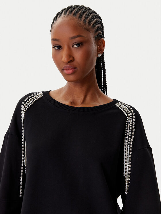 TWINSET TWINSET Світшот 252LI2MCC Чорний Regular Fit