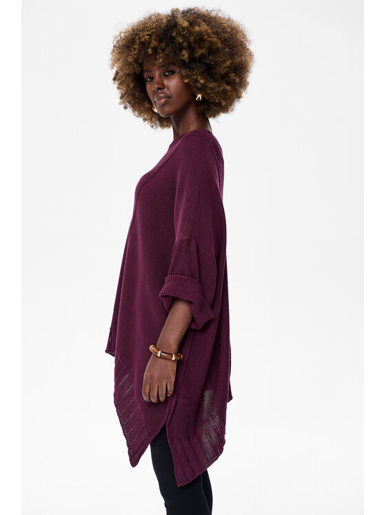 blue shadow blue shadow Sweter Gustti Fioletowy Regular Fit