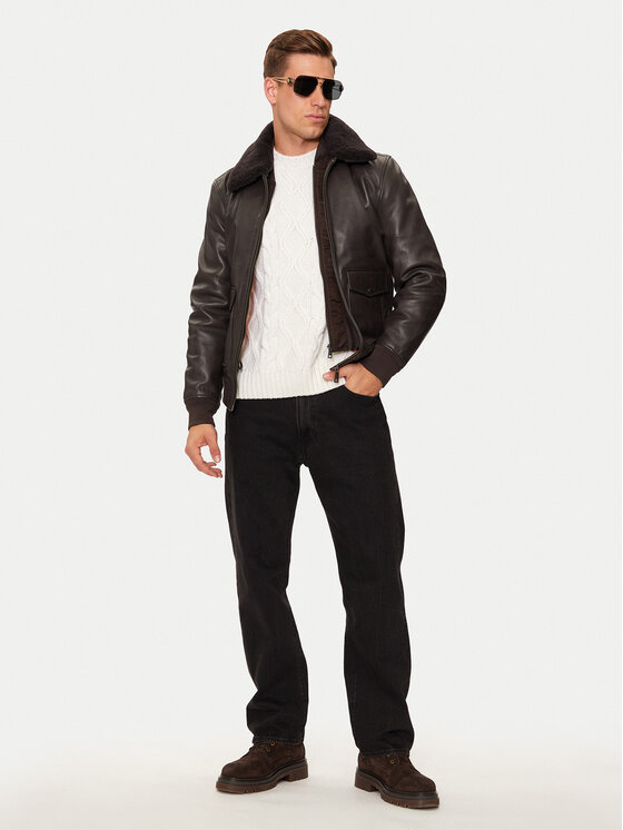 Milestone Milestone Nahkjope Fabio 431073 21075 Pruun Regular Fit