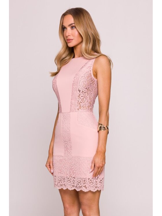 Made of Emotion Made of Emotion Sukienka wieczorowa M864 Różowy Slim Fit