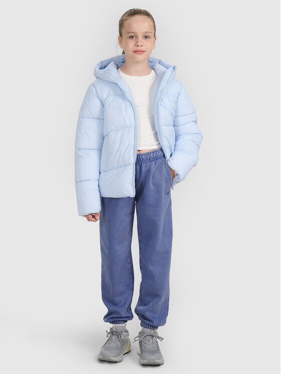 4F 4F Kurtka puchowa OUTERWEAR Niebieski jasny Regular Fit
