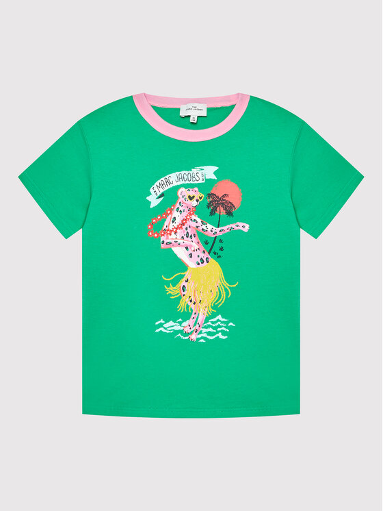 T-shirt W15609 D Verde Regular Fit