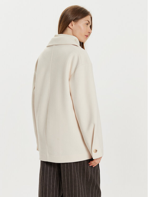 Gina Tricot Gina Tricot Cappotto di transizione 22830 Bianco Regular Fit