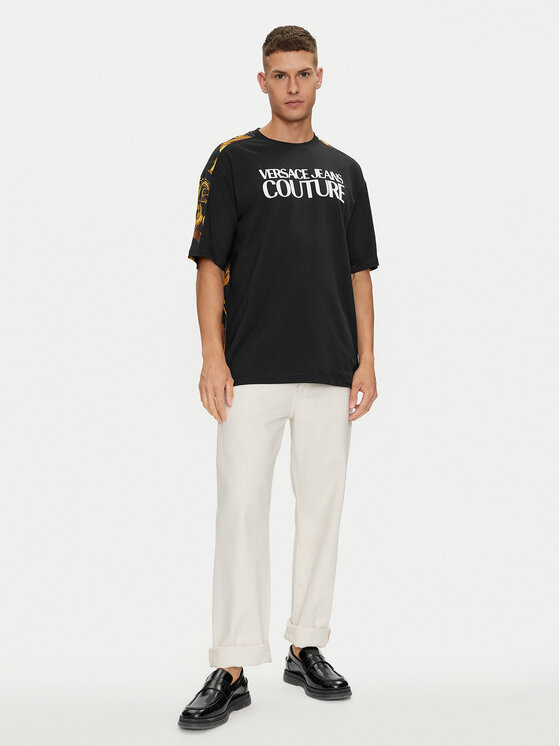 Versace Jeans Couture Versace Jeans Couture T-Shirt 76GAH613 Czarny Regular Fit
