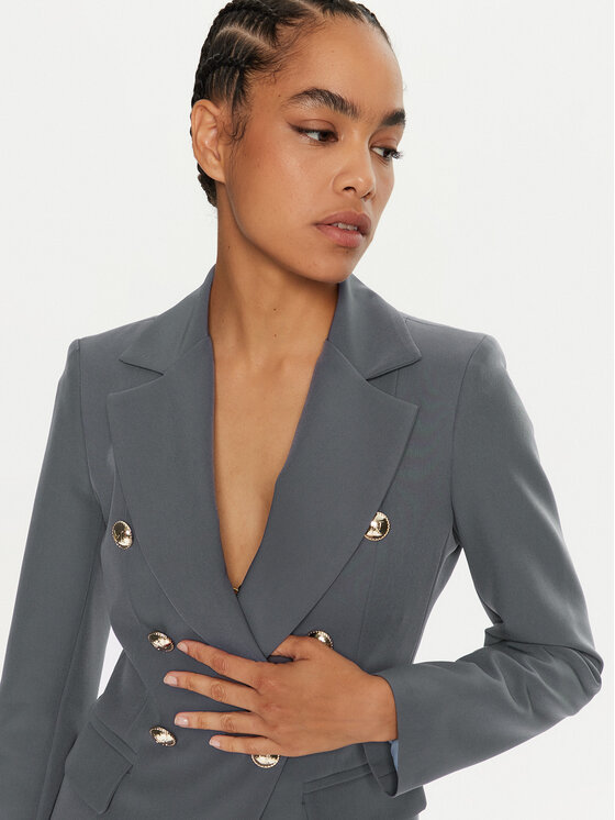 Maryley Maryley Marynarka 24IB139/43ST Szary Regular Fit