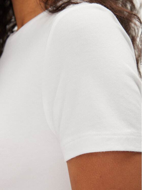 Pieces Pieces T-särk Irene 17082526 Valge Slim Fit