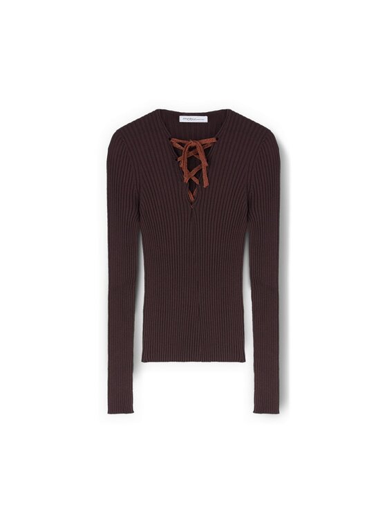 Motivi Motivi Cardigan M145W003838N022 Marrone Slim Fit