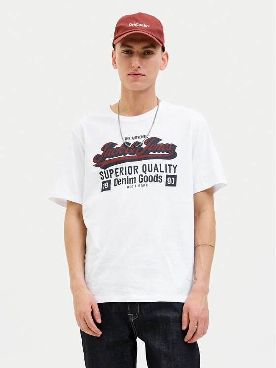 Jack&Jones Jack&Jones Majica Logo 12279535 Bela Standard Fit