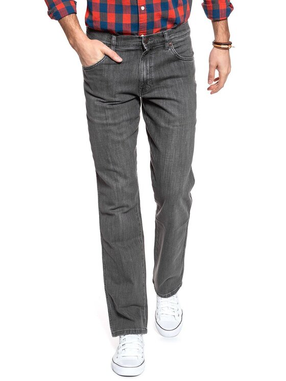 Wrangler Wrangler Spodnie materiałowe TEXAS Szary Straight Fit