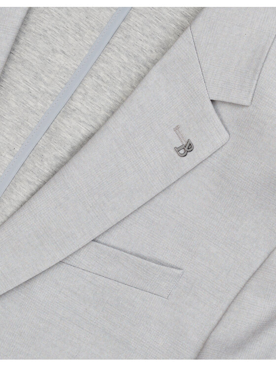 Borgio Borgio Marynarka perledo Szary Slim Fit