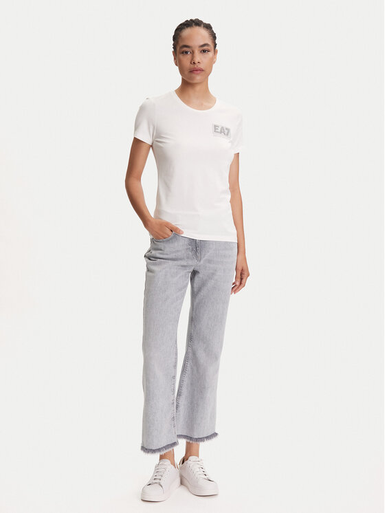 EA7 Emporio Armani EA7 Emporio Armani Póló 7W000492 AF10373 U0005 Ekru Regular Fit