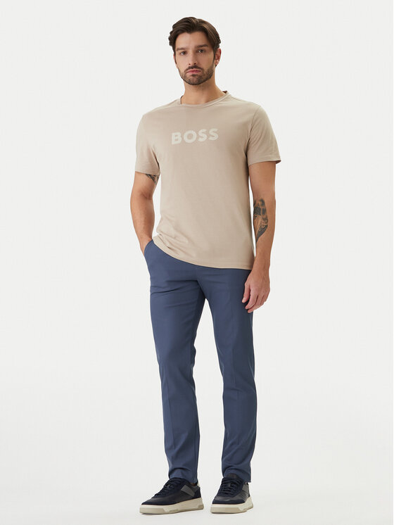 BOSS BOSS Tricou 50491706 Bej Regular Fit