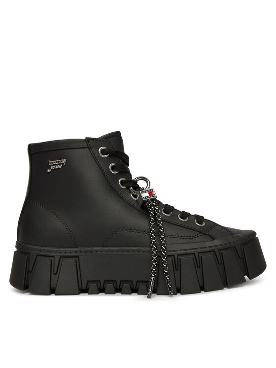 Tommy Jeans Tommy Jeans Sneakersy Tjw Platform Sneaker Leather Mc EN0EN03133 Černá