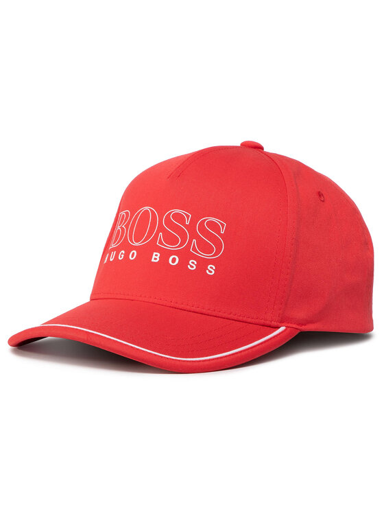 red hugo boss hat