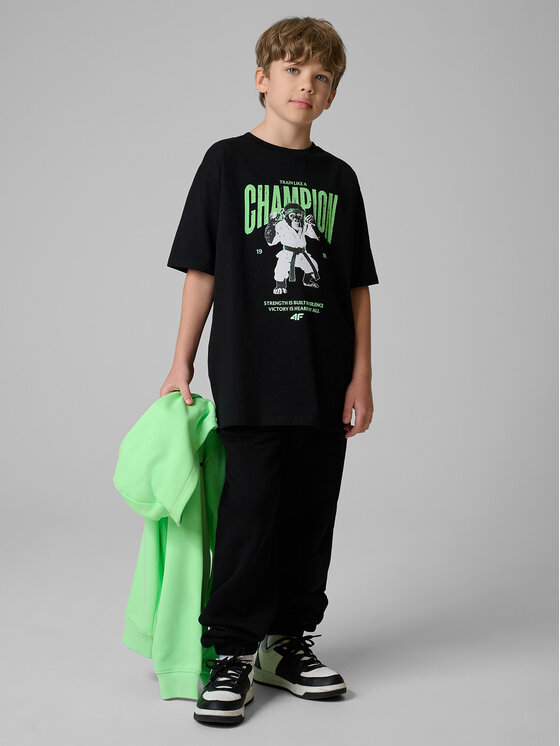 4F 4F T-Shirt casual Czarny Loose Fit