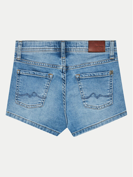 Pepe Jeans Pepe Jeans Szorty jeansowe A-Line Skort Hw Jr PG800862 Niebieski Regular Fit