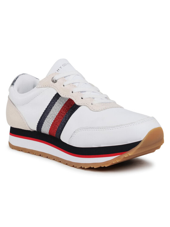 Tommy Hilfiger Tommy Hilfiger Sneakers Tommy Tape Sneaker FW0FW04997 Alb