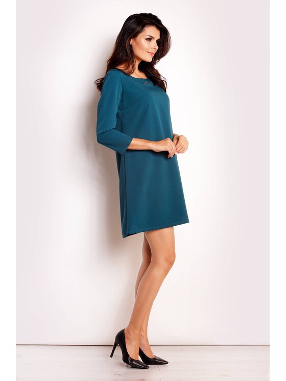 Infinite You Infinite You Sukienka codzienna M111 Zielony Basic Fit