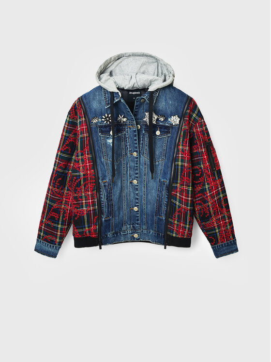 Desigual Desigual Τζιν μπουφάν Wichita 22WWEWAY Έγχρωμο Oversize