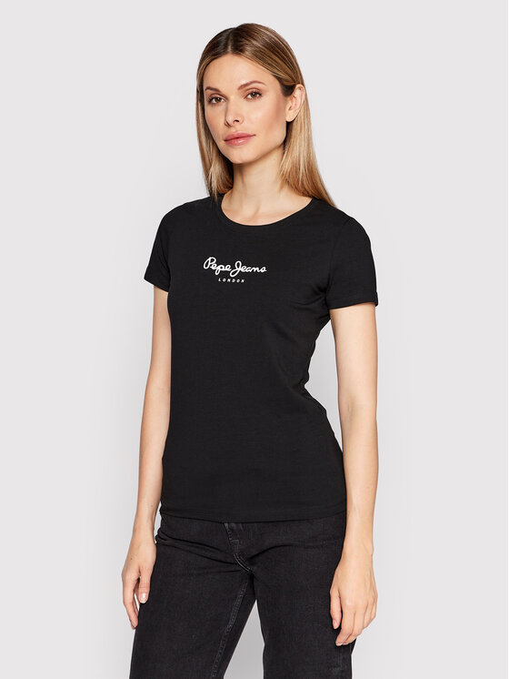 Pepe Jeans Pepe Jeans T-Shirt New Virginia PL505202 Černá Slim Fit