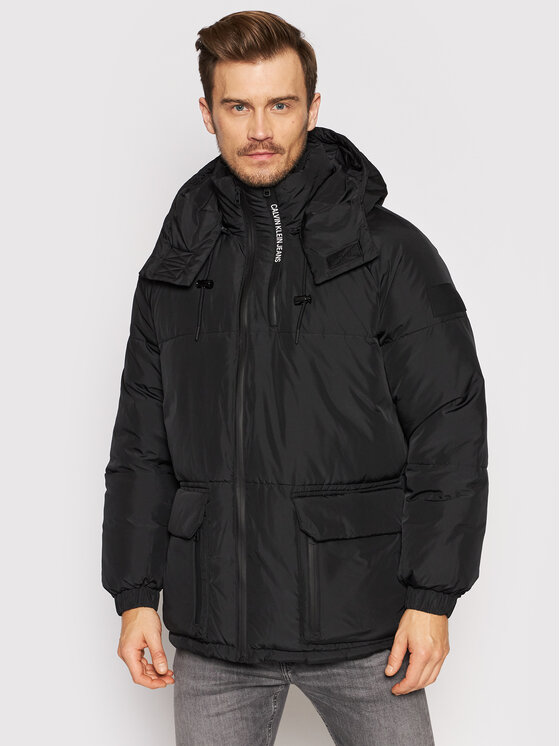 Calvin Klein Jeans Calvin Klein Jeans Зимно яке J30J318679 Черен Oversize