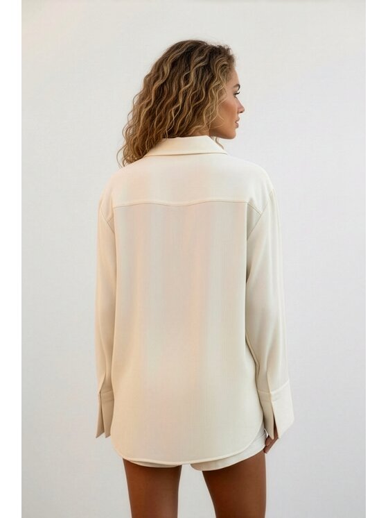 Hottie Hot Hottie Hot Πουκάμισο MOSSA Εκρού Oversize