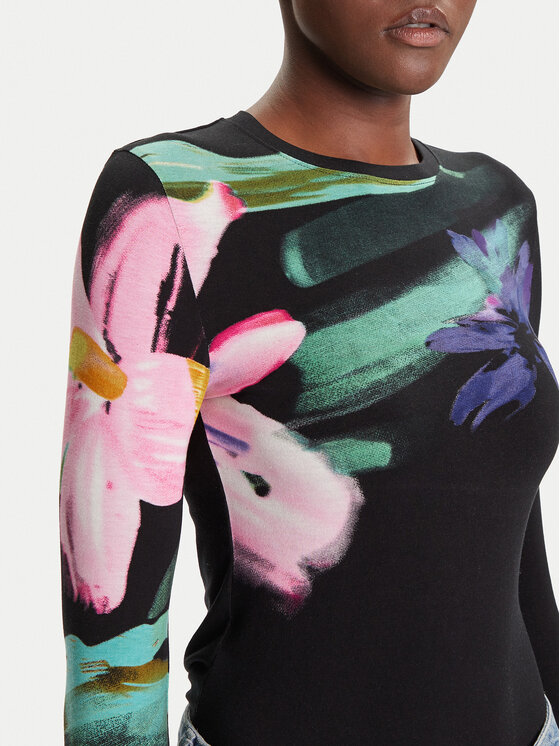 Desigual Desigual Μπλουζάκι Lena 25WWTK32 Μαύρο Regular Fit