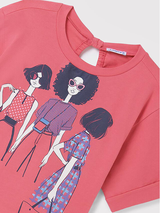 Mayoral Mayoral Marškinėliai 6022 Rožinė Regular Fit