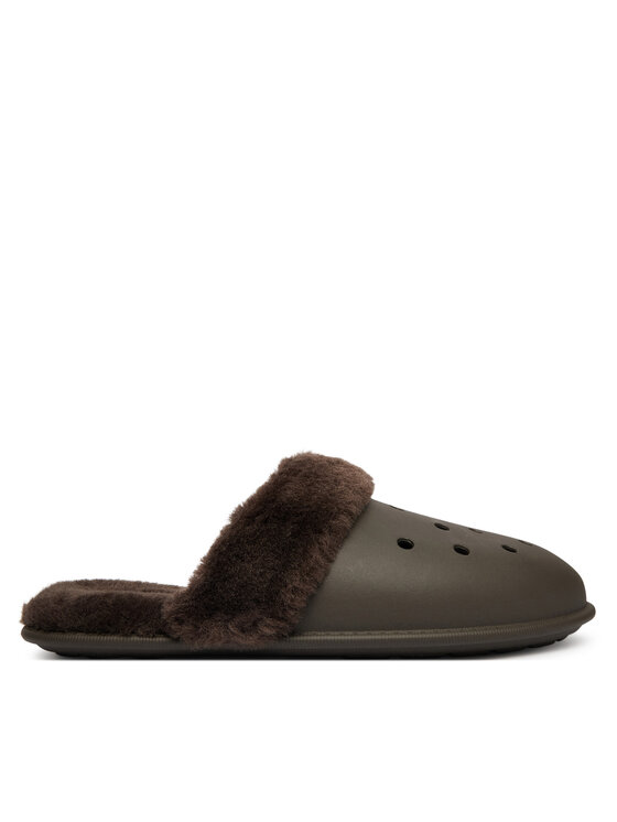 Crocs Papuci de casă Classic Fuzz Scuff 212143 Maro