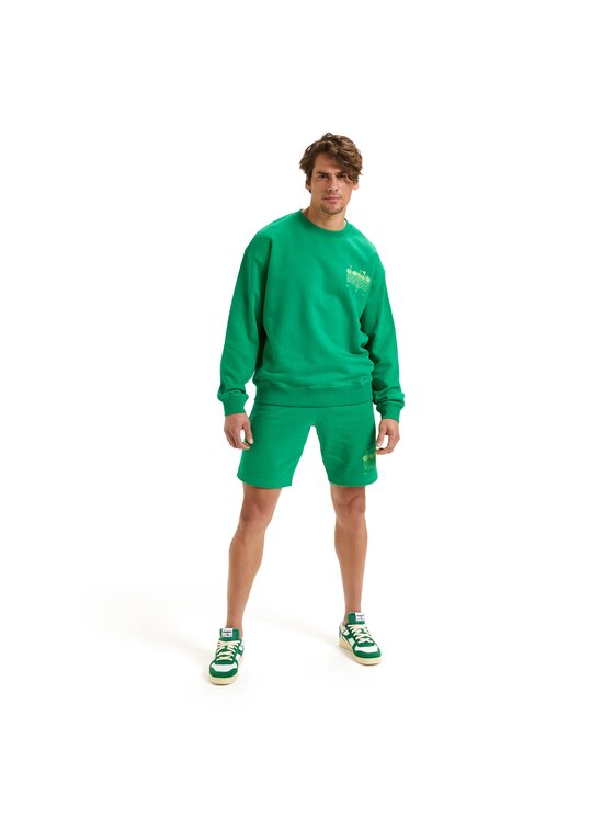 Diadora Diadora Bluza SWEATSHIRT CREW MANIFESTO Zielony Basic Fit