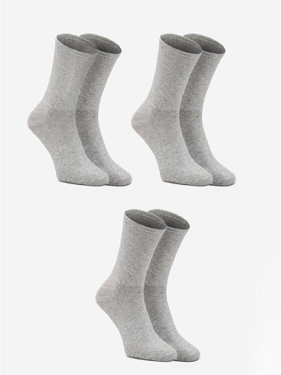 Urban Socks Urban Socks Zestaw 10 par wysokich skarpet męskich Zestaw 10 Par Długich Skarpet Męskich Szaych Urban Socks No Logo 41-46 Szary