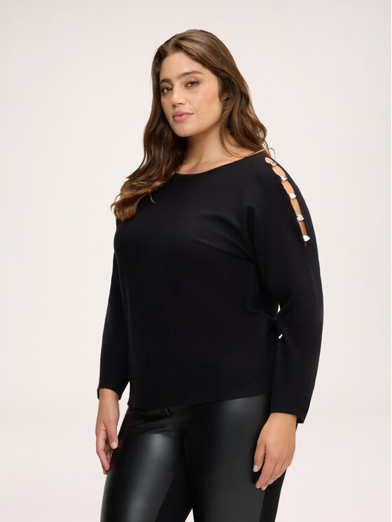 Fiorella Rubino Fiorella Rubino Sweter M355L008638N033 Czarny Regular Fit