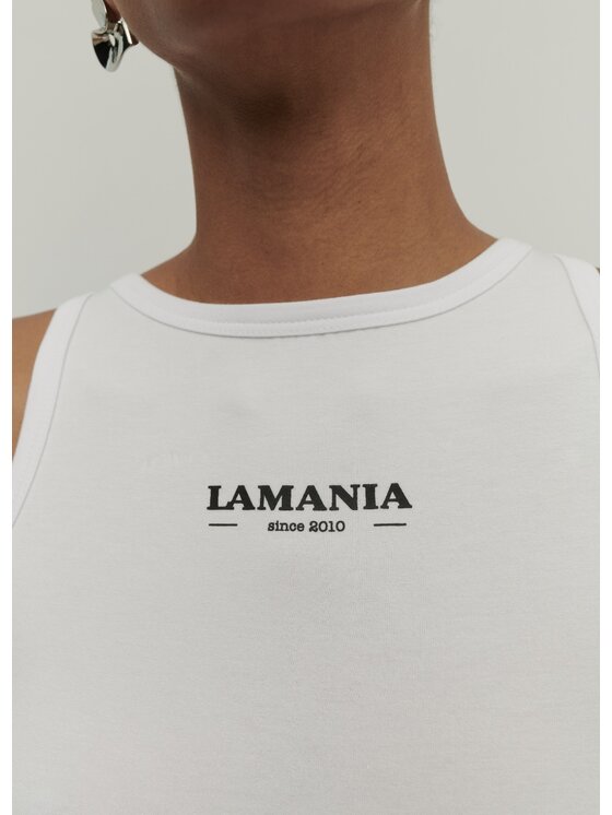 La Mania La Mania Top BASIC 3 CROP TOP Bianco Basic Fit