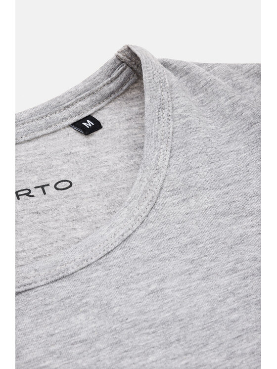Lancerto Lancerto T-Shirt Zane TS073123000053 Szary Regular Fit