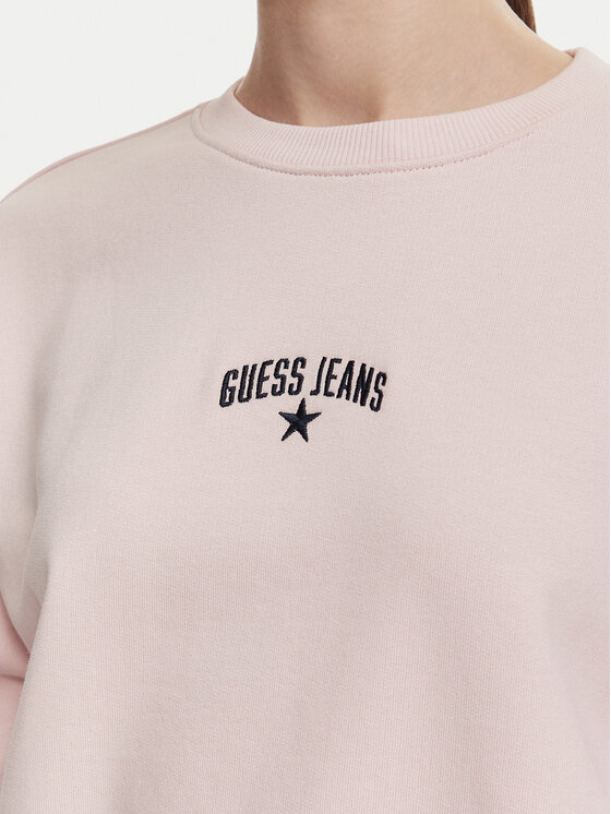 Guess Jeans Guess Jeans Pulóver W6YQ03 K3828 Rózsaszín Regular Fit
