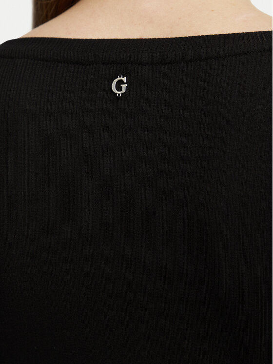 Guess Guess Blúzka W6BP32 K6401 Čierna Regular Fit