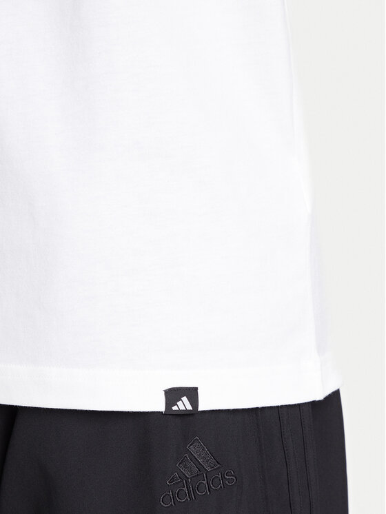 adidas adidas Tricou Pennant Trim Graphic JL9226 Alb Regular Fit