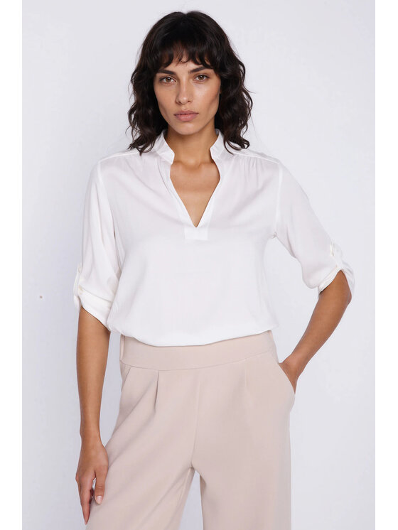 NIFE NIFE Halenka B227 Krémová Regular Fit