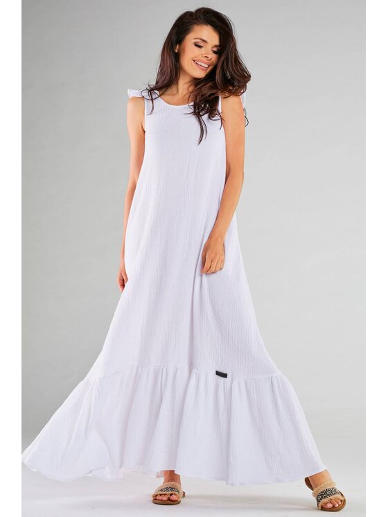 Infinite You Infinite You Sukienka M262 Biały Basic Fit