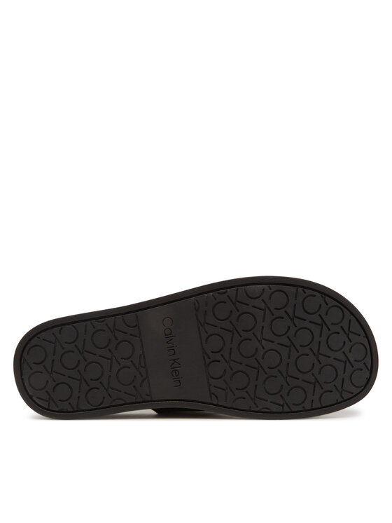Calvin Klein Calvin Klein Şlapi Flat Slide Jacq HW0HW02487 Negru