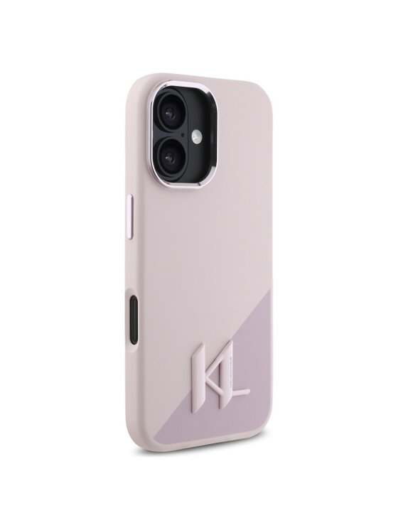 KARL LAGERFELD KARL LAGERFELD Etui na telefon Silicone Shadow Metal Initial Różowy