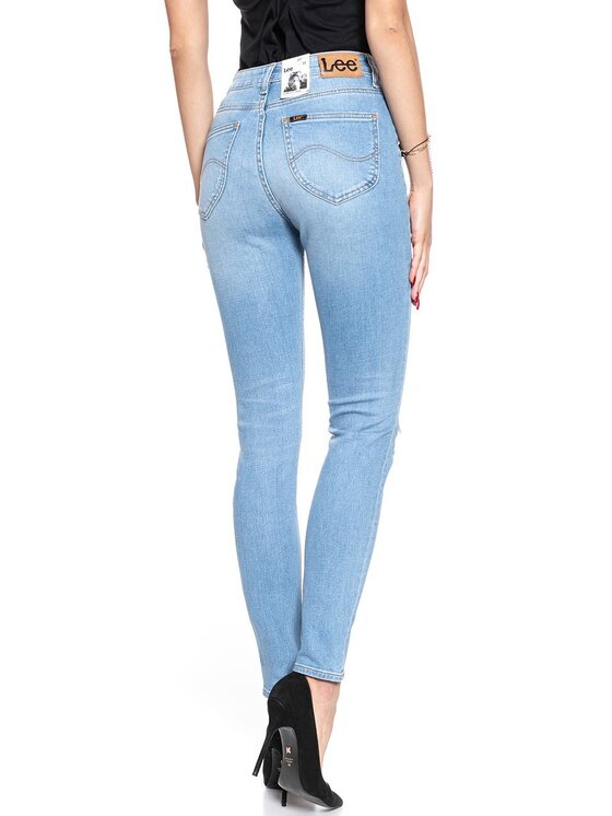 Lee Lee Jeansy SCARLETT HIGH Niebieski Skinny Fit