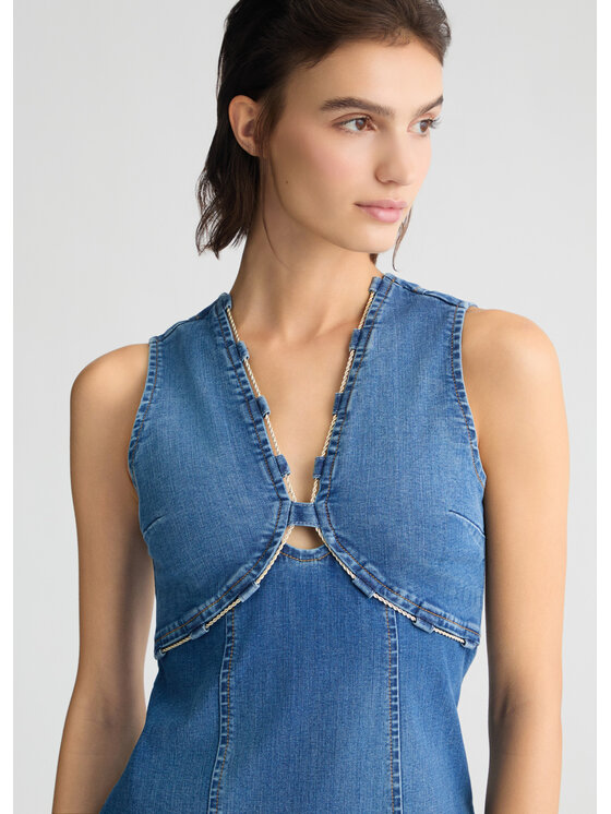 Liu Jo Liu Jo Vestito di jeans UA5086D492578813 Celeste Regular Fit