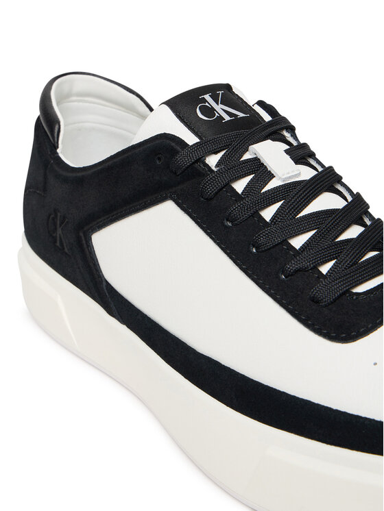 Calvin Klein Calvin Klein Sneakersy Basket Cupsole Laceup Lth-Su YM0YM01354 Čierna
