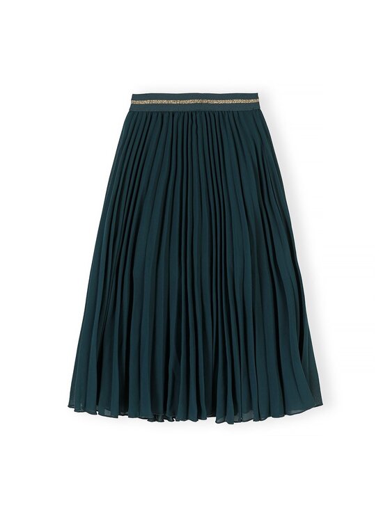 minoti minoti Spódnica plisowana 32SKIRT152 Zielony Regular Fit