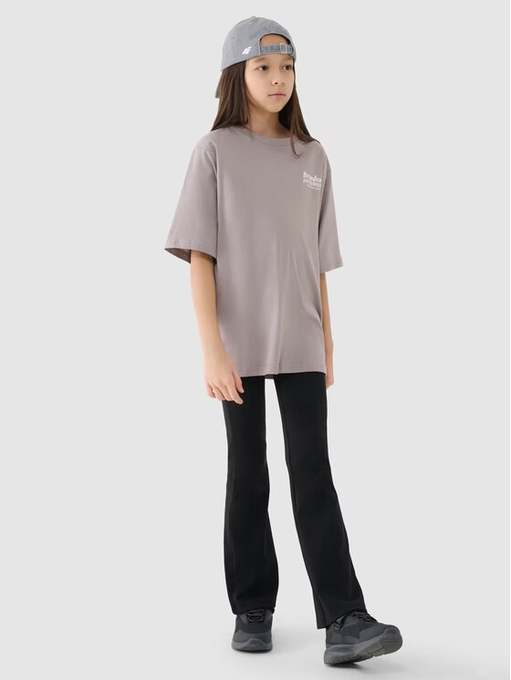 4F 4F T-Shirt 4FJRSS25TTSHF2586-83S Μαύρο Oversize